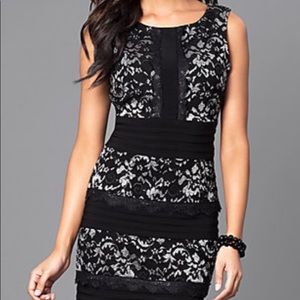 Brand New Black and Ivory Sheath Dress